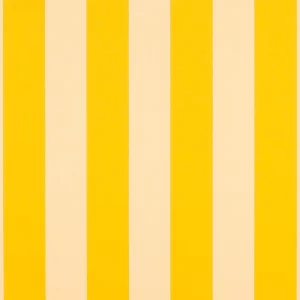 Beaufort Yellow White awning fabric swatch