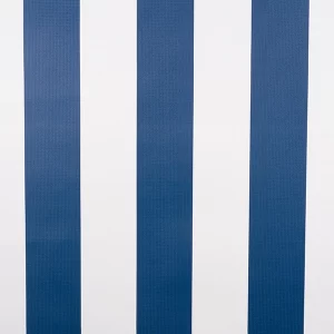 Deepsea Blue with White awning fabric swatch