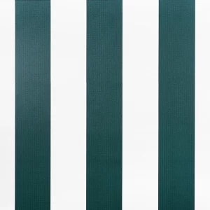 Glade Green & White awning fabric swatch