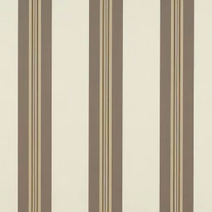 Taupe Tailored Bar Stripe awning fabric swatch